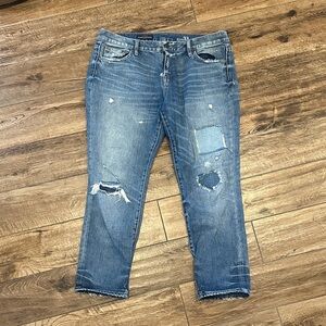 👖 J.Crew Broken-In Boyfriend Jeans Women’s Size 31 Distressed Cropped Denim